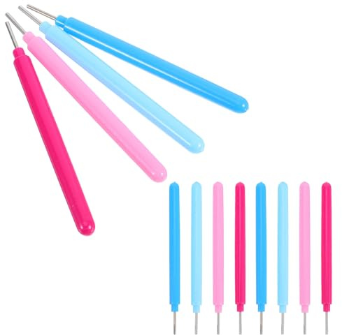 FRCOLOR 16 Herramientas para Quilling de Papel Ranuradas Aguja, Set Multicolor (azul, Fucsia, Rosa), para Manualidades, Tarjetas y Arte en Papel, Kit Completo para Filigrana