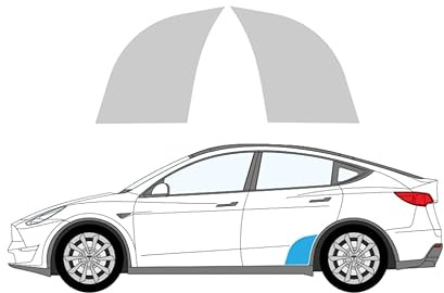 Rear Arch Stone Chip Guard PPF Paint Protection Film Kit - Fit Tesla Model Y 20-24