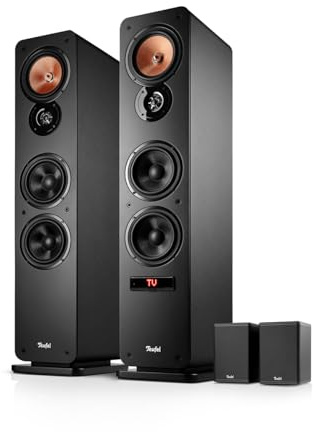 Ultima 40 Active 3 Surround 4.0 – Enceintes colonnes Actives Bluetooth aptX, système Home cinéma 4.0 sans ampli, HDMI Arc, Enceintes Surround sans Fil pour TV - Noir