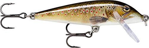 Rapala - Leurre de Pêche CountDown - Matériel de Pêche avec Construction Balsa - Leurre Pêche d'Eau Douce - Profondeur de Nage 1.5-2.4m - Taille 7cm / 8g - Fabriqué en Estonie - Live Brown Trout