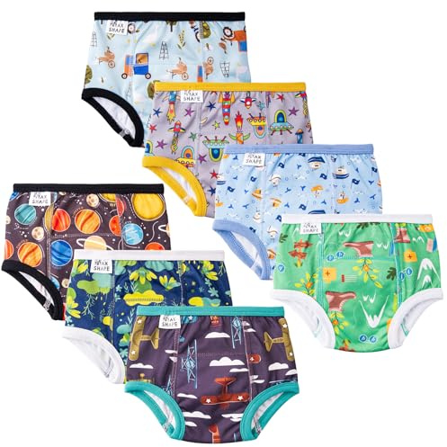 Heekcaa Baby Töpfchen Training Hose, Töpfchen Trainingshose Kinder 7 Pack, Töpfchen Training Unterwäsche für Jungen 2T, 3T, 4T, 5T, 6T