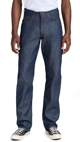 Naked & Famous Denim Men's True Guy - Natural Indigo Selvedge Jeans, Natural Indigo, 34