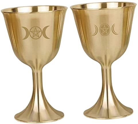 Cabilock 10 Pièces Gobelet En Cuivre Tasse De Bouddhisme Décorative Calice En Métal Coupe De Vin Exquis Coupe Religieuse Verres à Eau Vintage Tasse D'eau Bouddhiste Un Verre Saint Graal