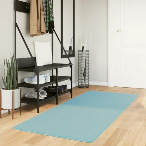 Tidyard Teppich Bambusmatte Wohnzimmerteppich Badezimmerteppich Bambusteppich rutschfest für Wohnzimmer,Läufer Küchenteppich Flurteppich Oviedo Kurzflor Grün 80x200 cm