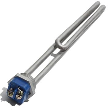 AUPERS 1 Inch NPT/DN25 Thread Immersion Water Heater Tube 304SUS Heating Element With Accessories 120V/220~240V/380V 4.5KW/5.5KW/6.5KW Reality(NPT 220-240V_6.5KW 350MM)