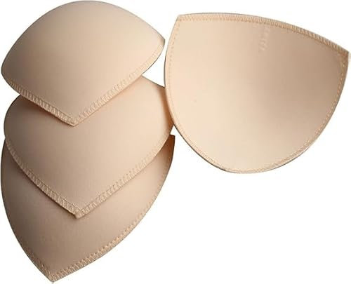 JAONLD Bra Pads Inserts, 4 Pairs Bra Padding Insert Removable Breast Enhancers Inserts Triangle Shape Bra Pads Women's Comfy Sports Cups Bra Inserts for Bikini Top Swimsuit