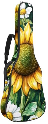 Gepolsterte Gitarrentasche im Vintage-Stil, nautische Symbole, Segelboote, schützende Akustikgitarre, Gigbag für E-Bass, Konzertgitarre, Multicolor 08, 42.9x16.9x4.7 in, Lässiger Tagesrucksack