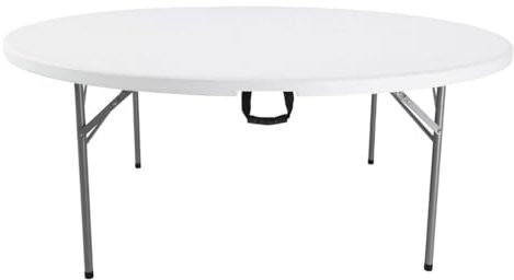 Table pliante Catering en polyéthylène Blanc Ø 180 cm MALIGI Home MG/POTHOS