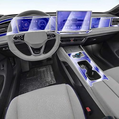 BRDCVGQP Pellicola Protettiva per Interni Auto, cruscotto, navigatore, per Volkswagen TIGUAN 2024 2025, Accessori AntiGraffio in TPU