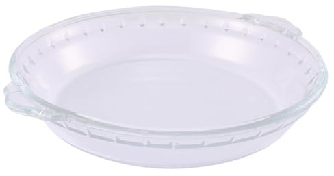 CIYODO Teglia per Torta in Vetro Tortiera Trasparente Piatto per Torta Resistente al Calore per Cucinare e Servire Torte Quiche Crostate e Altri Piatti Utilizzabile in Frigoriferi Forni