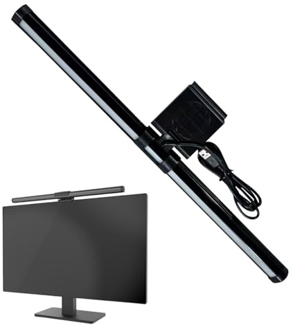 Liakyunf Lámpara De Monitor De Ordenador,Lámpara Ajustable De 3 Colores Antideslumbrante - Luz De Pantalla Para Monitor De Ordenador - Para Dormitorio Universidad Mesa Oficina Hogar Banco De Trabajo