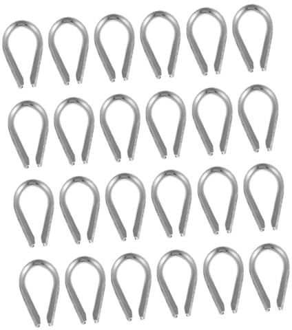 ERINGOGO 30 Guardacabos de Acero Inoxidable 304 para Cable Anillos Triangulares Reforzados M6 Kit de 30 Piezas para Eslingas y Sujeción Segura Aparejos de Cable