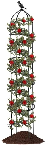 Traliccio per piante rampicanti all'aperto, supporto regolabile in metallo da 175,3 cm, traliccio rialzato per aiuole da giardino rialzate per fiori di vite, , rosa, patio, aiuola, balcone