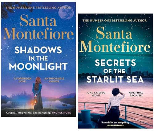 Timeslider Series by Santa Montefiore 2 Books Collection Set (Shadows in the Moonlight & Secrets of the Starlit Sea)