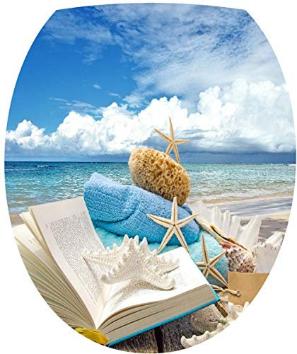 PPA DESIGN Sticker Autocollant Abattant WC Plage Etoile de mer 35x42cm - SAWC0119