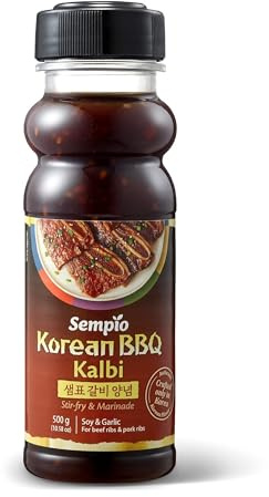 Salsa Marinata Coreana Kalbi Sempio (300g) - Autentico Sapore. Ideale per BBQ Coreano, Costine, Carne e Altro Ancora | Autentica salsa Kalbi con soia, aglio e sesamo. Ideale per costine, carne alla griglia e wok.