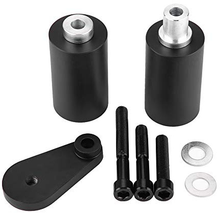 Frame Slider Crash Protector Kit, Qiilu Frame Slider, Metal+ABS Crash Protector Kit, Motorcycle Refit Parts Frame Slider Crash Protector Kit for YZF R6 R6S 2003-2008