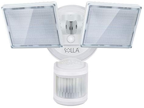 SOLLA led strahler mit bewegungsmelder, 34 W 3000LM Superhell LED-Sicherheitslicht Außen, IP65 Wasserdicht PIR Außenstrahler,5000K 2 Köpfe LED Flutlicht für Garage, Garten, Veranda, Auffahrt