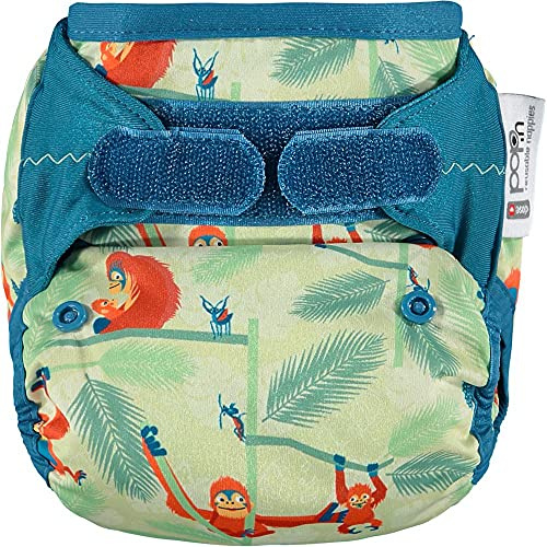 Close Pop-In Pañal de Tela Lavable Reutilizable Bambú talla Única Adaptable hasta 16kg, Unisex,Orangutan
