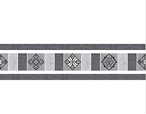 Tapetenbordüre selbstklebend Nicht-gerade weiss PVC Sockelleiste Dekorative Bordüre Selbstklebende Home Bordüre Küche Tapetenbordüre selbstklebend für Badezimmer Wohnzimmer 15X300CM