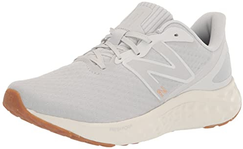 New Balance Women's Fresh Foam Arishi V4 Running Shoe, Summer Fog/Nimbus Cloud/Light Gold Metallic, 10
