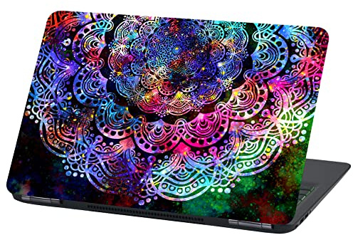 Laptop Folie Cover Abstrakt Klebefolie Notebook Aufkleber Schutzhülle selbstklebend Vinyl Skin Sticker (LP68 Mandala, 13-14 Zoll)