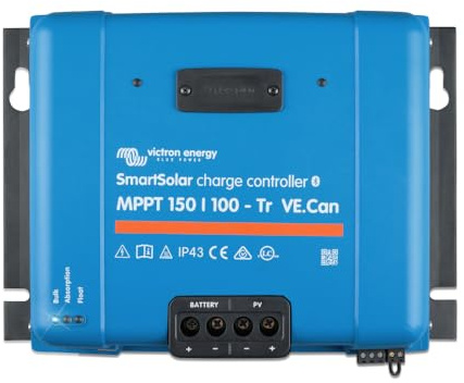 Victron Energy SmartSolar MPPT Tr VE. Can Laderegler (Bluetooth) - Solar Laderegler - 150V 100 Amp 12/24/36/48-Volt