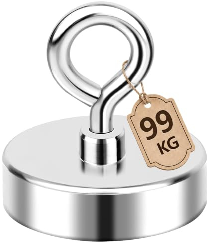 FINDMAG 90kg Pulling Strong Fishing Magnet for Retrieving in River (D45)