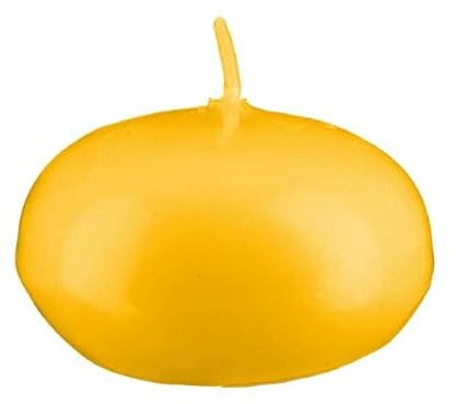 Kopschitz Candele galleggianti, colore giallo oro, diametro 42 x 26 mm, 8 pezzi