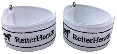 ReiterHerz® Anbindesicherung/Panikschutz/Sicherheitsband Pferd, zur Befestigung am Halfter (Weiß)