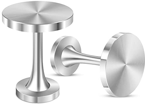 Curtain Holdbacks, Curtain Tiebacks Hooks Wall Mounted Drapery Holdbacks Curtain Pullbacks Medallion Round Curtain Holders for Wall with Screws, 2 Pack (Chrome Silver)
