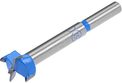 QUARKZMAN 19mm Forstner Bohrer Wolframkarbid Holzlochsäge Blau Grau | 1 Stück, Schnecken Öffner, Für Möbel Kunststoff Türscharnier