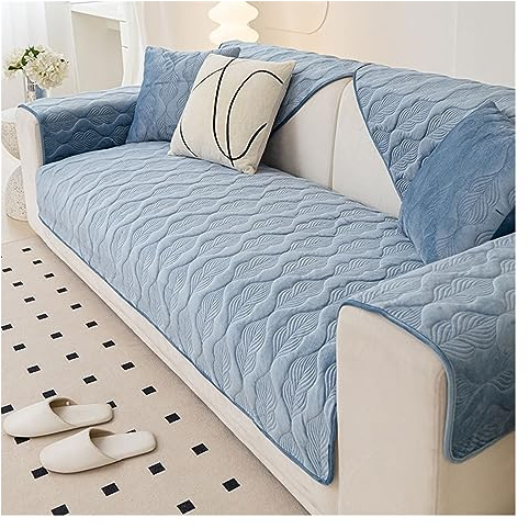 Samt Sofabezug Couchbezug Ecksofa Sofa Überwurfdecke L Form/U Form/ 3/2/4 Sitzer Grau/Rosa Sofahusse Rutschfest Sofa Abdeckung Hund Katze Sitzflache Sofaschoner ( Color : #22 , Size : 70x180cm/1PC )