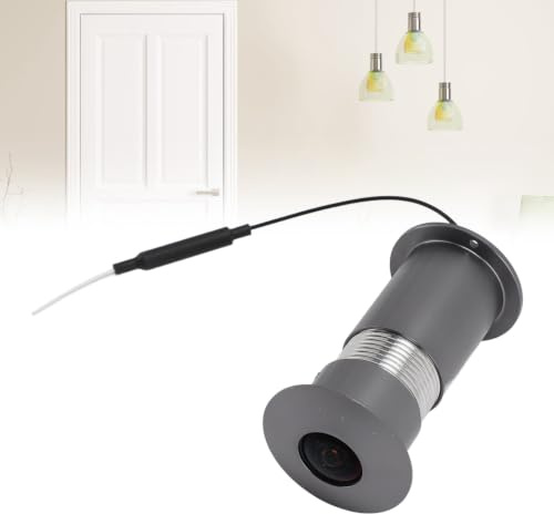 Cámara de Agujero de Ojo de Puerta, WiFi Lente Gran Angular Detección de Movimiento Visión Nocturna HD Cámara de Visor de Puerta Bidireccional para Control de Aplicación (GRAY)