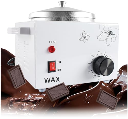 PLABNK 100W Chocolate Tempering Machine(Capacity: 400ML), 0~80℃ Adjustable, One-Touch Switch/Rotary Button, Portable Handle, Melting Chocolate/for Cream Cake Cookie Donut,White