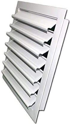 LICONG-2020 Lüftungsgitter Aluminiumlegierung Haushalte Abgas-Lüfter bewegliche Fensterläden Regenfeste Ableitungslüfter Tuyere-Fensterläden Lüfter mit Lautstärke(Size:35CM*35CM)