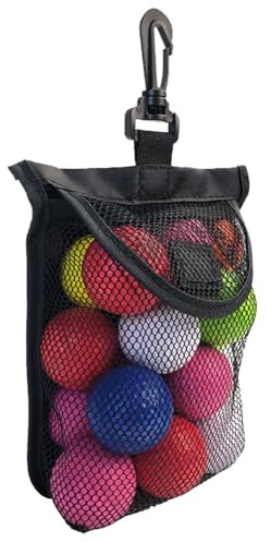 Sac de Balle de Golf, Sac en Filet pour balles, Sac Multi-usages pour Ranger Les balles de Golf Étui pour balles de Golf, Sacs de Rangement Ronds Portables Sacs en Filet pour Petites balles, Jeu