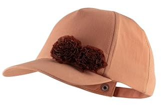 Sterntaler Basecap Blumen - Mädchen Schirmmütze mit Blütenrüsche - Sommer Baseball Cap mit Metallschließe zur Größenregulierung - Sportive Baby und Kinder Schirmkappe, lichtbraun, Größe 53