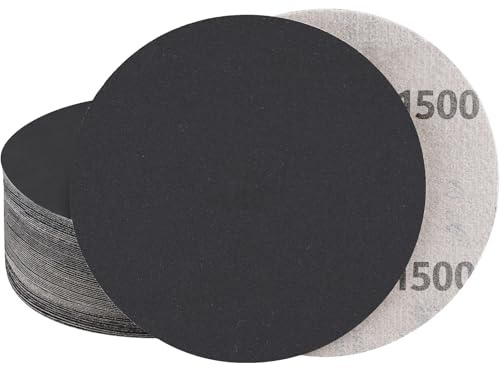 STEBRUAM 30Stück Schleifpapier 150mm Klett trocken nass Körnung 1500 | schleifscheiben für Auto Metall