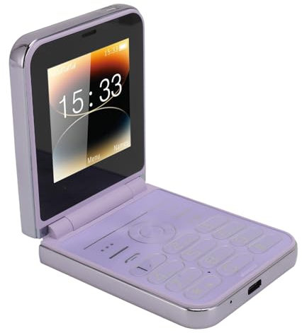 Bewinner Telefono Cellulare Sbloccato 2G per Anziani, Cellulare con Tasti Grandi con 4 Schede SIM in Standby, Schermo da 2,6 Pollici, Telefono Cellulare Sbloccato GSM 1400mAh (PURPLE)