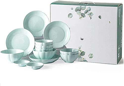 IUBGFTO Juego de vajilla, Juego de Platos, vajilla de Lujo, Juego Completo de Platos, Platos, tazones, Platos y tazones para Uso en Picnic RV (AA)