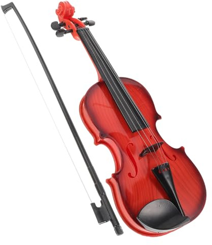 ifundom 1 Set Violino Simulato Violino Per Principianti Per Bambini Giocattolo Musicale Per Bambini Giocattolo Per Strumenti Musicali Per Decorativo Plastica Brown
