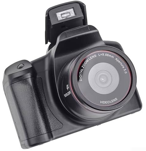 Hasaller Videocamera digitale HD con microfono Lente d'ingrandimento SLR Fotocamera digitale zoom 16X Fotocamera digitale compatta a Full HD di 1080P con funzioni offre registrazione video HD