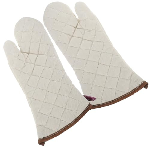 MOBUTOFU Ofenhandschuhe Baumwolle Hitzebeständig Mit Baumwollfutter Mikrowellenhandschuhe Backhandschuhe Große Größe Atmungsaktiv Für Kochen Und Backen