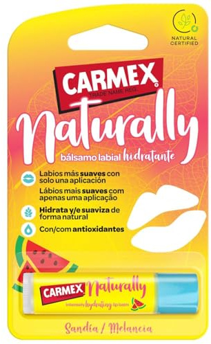 Carmex Naturally Wassermelone feuchtigkeitsspendender Lippenbalsam 1 Einheit