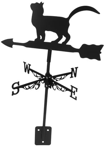 Gatuida Dekorativer Katzen-wetterhahn Windrichtungsanzeiger Für Garten Und Terrasse Gestaltet Leicht Zu Installieren Für Outdoor-Dekoration