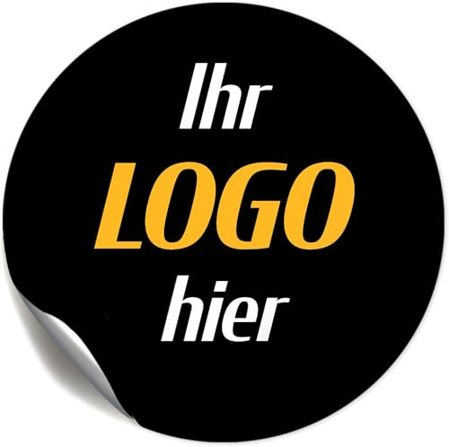 Personalisierte Aufkleber mit Wunschbild & Wunschtext – Individuell gestaltbare Sticker – Selbstklebend, wetterfest, glänzend – Viele Größen (3×3cm bis 30×30 cm) & Mengen wählbar