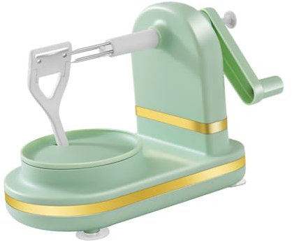 Sosoport Frutas Verde Abs Inoxidable Pelado y Acero Manual de Pelador Color Rápido y Uniforme para Uso Doméstico y Cocina