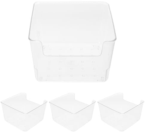 DOITOOL 4 Piezas Caja Baño para Hámster Cuadrada Pequeña Bandeja Transparente para Arena de Excavación Accesorio Seguro para Cobayas y Pequeños Roedores