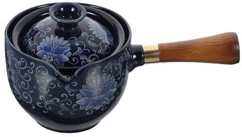 Genérico Tetera de Porcelana con Mango Lateral Rotativo para Infusiones Diseño Original y Resistente para Té Chino Casa y Oficina